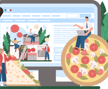 Digital marketer optimizing a restaurant's website for better search engine visibility in Lahore