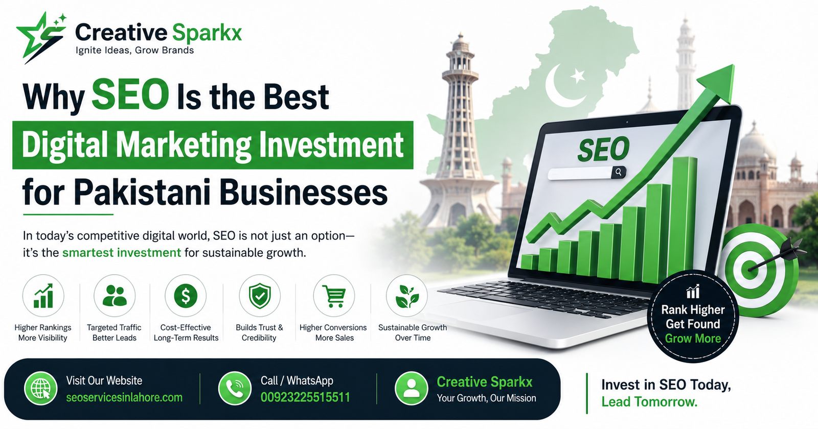 Benefits of SEO for Pakistani businesses in 2026 by Creative Sparkx, helping businesses in Lahore improve Google rankings, increase organic traffic, and generate more leads.