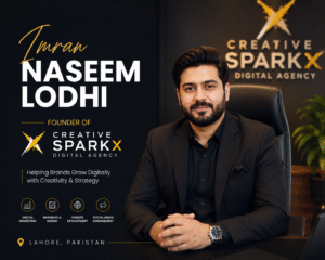 Imran Naseem Lodhi founder and lead SEO expert at Creative Sparkx Lahore