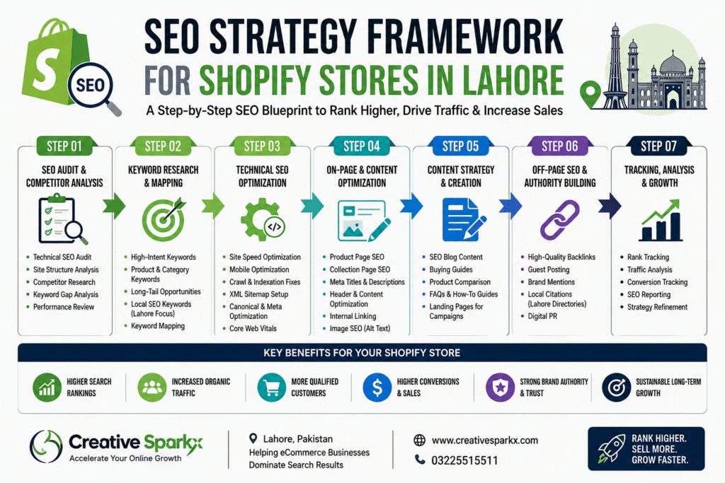 Advanced Shopify SEO Services in Lahore by Creative Sparkx 2026